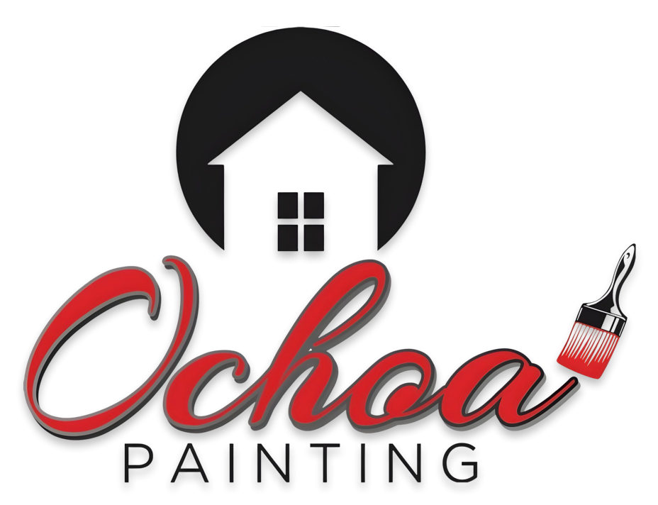 Red paintbrush stroke painting “ochoa” painting services
